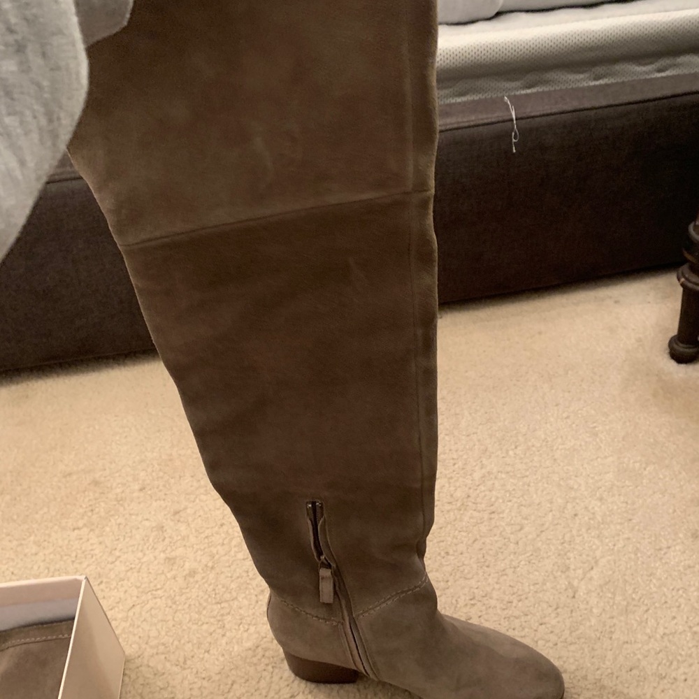 BP taupe suede knee high boots!